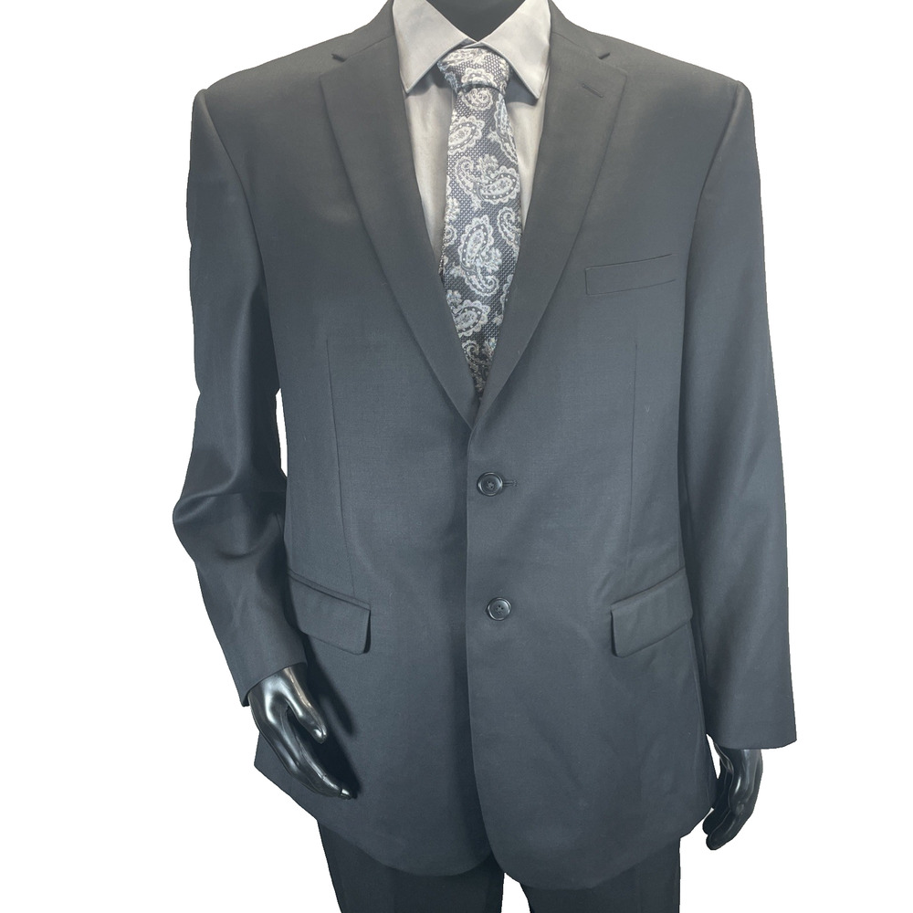 Joseph Jos A Bank‎ Slim Fit Men 43L Navy 100% Wool Blazer Suit Jacket 2 Btn/Vent